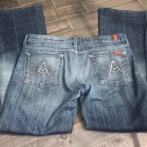 7 For All Mankind A Pocket Mid Rise Bootcut Jeans Size 29